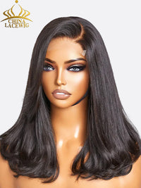 Chinalacewig Wear Go Pre Cut HD Lace 5*5 Closure Layer Wig Quick & Easy Glueless Wig With Breathable Cap Air Wig CS05