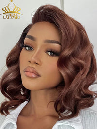 Chinalacewig Vacation Style Brown And 99J Two wigs $299 13x4 HD Lace Front Wig CD011