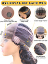 Chinalacewig 8x6 Royal 007 Lace Wig Loose Wave Wear &Go Breathable Cap Wig CL01
