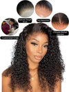 Chinalacewig HD Film Lace 13x6 Lace Front Wig Deep Curly Wigs With Bleached Knots CF281