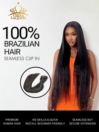 Chinalacewig Natural Color Brazilian Hair PU Clip In Extension CF524