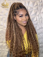 ChinalacewigPre-loopedCrochetBohoLocsBraidsWithHumanHairDeepCurlsBulkHairExtensionsCB9