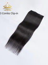 Chinalacewig Straight Natural Color Brazilian Hair Clip In Extension CF523