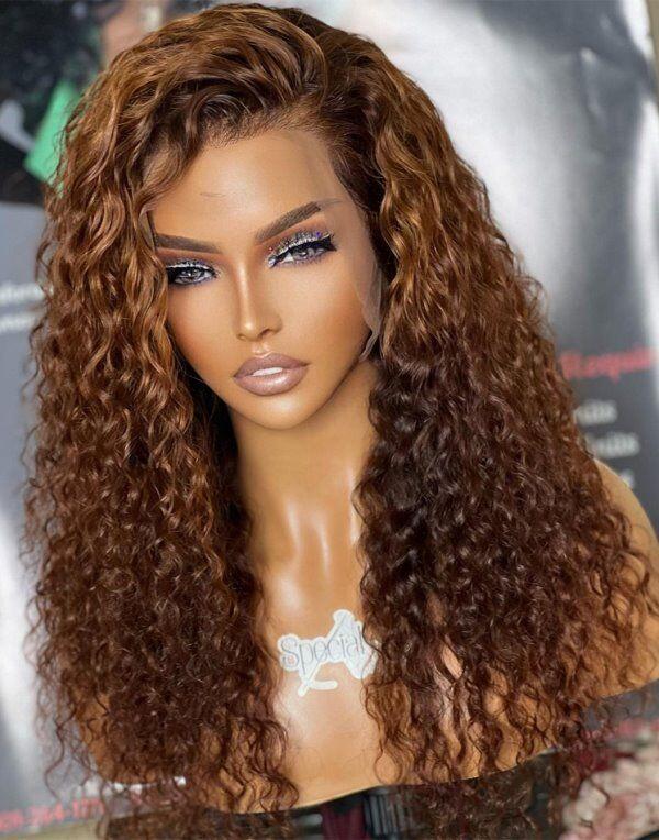 Chinalacewig Wear Go Pre Cut HD Lace 5*5 Closure  Curly Quick & Easy Glueless Wig With Breathable Cap Air Wig CS014