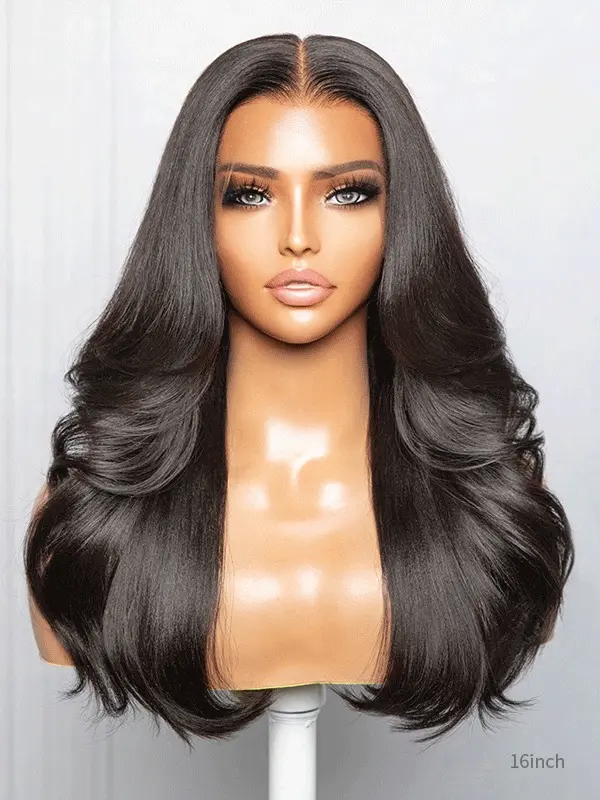 Chinalacewig Natural Looking African American Wig Yaki Texture CH04