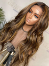 Chinalacewig 8x6 Royal 007 Lace Wig Highlight Wave Color Wear &Go Breathable Cap Wig CL019
