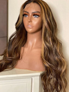 Chinalacewig 8x6 Royal 007 Lace Wig Highlight Wave Color Wear &Go Breathable Cap Wig CL019