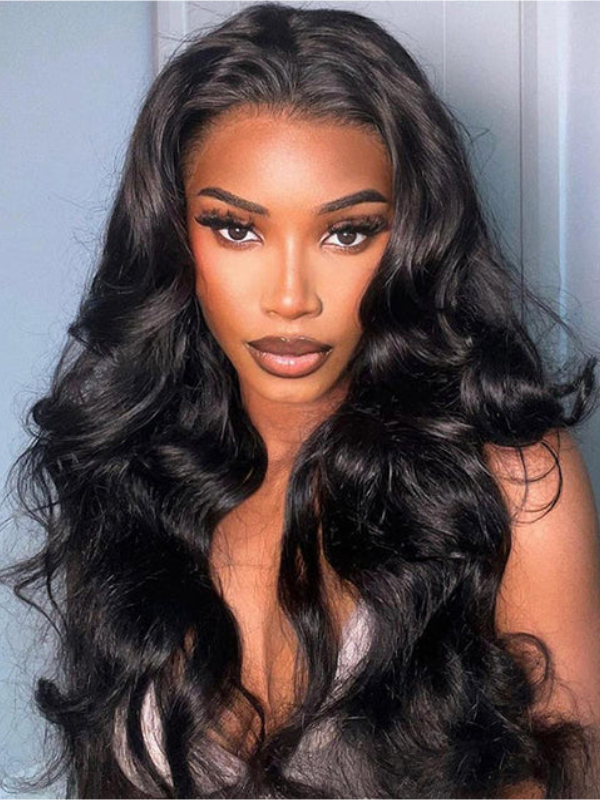 Buy 1 Get 1 Free Wig Chinalacewig 8x6 Royal 007 Lace Wig Natural Black Color Body Wave Wear &Go Breathable Cap Wig CL024