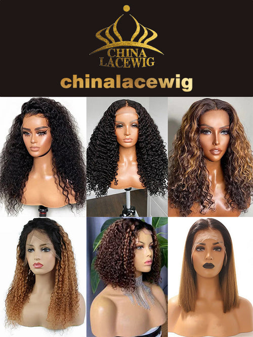 Chinalacewig 50% Off Limited 1 Piece For Highlight Color& Ombre Color& Natural Color Curly& Bob Virgin Human Hair Wig For Women