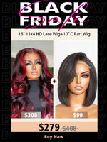 Chinalacewig Vacation Style Highlight Red Color Two wigs $279 13x4 HD Lace Front Wig CD010