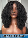 Buy 1 Get 1 Free Wig Chinalacewig 360 Brown Lace Wig Natural Black Color Curly Wig FW02