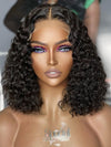 Chinalacewig 50% Off Limited 1 Piece For 13x4 Transparent Lace Front Natural Color Bob Curly Wig 100% Virgin Human Hair Wig