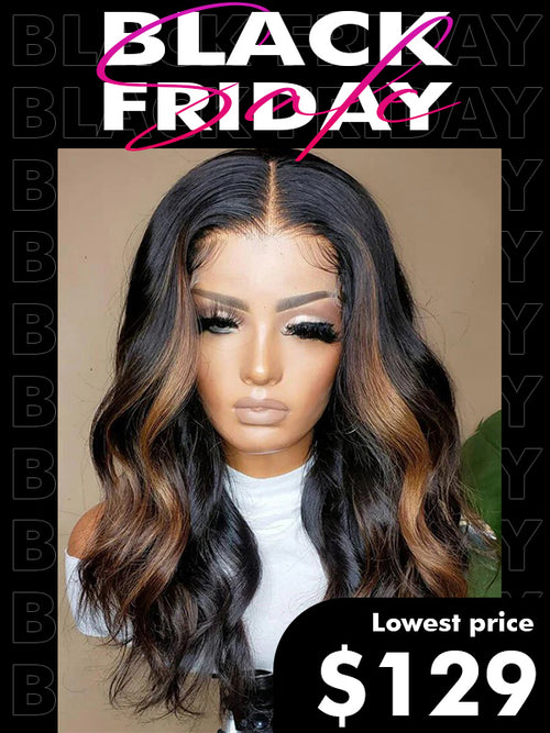 Chinalacewig 24hrs shipping Anniversary Sale Highlight Color Body Wave Undetectable HD Lace Wigs CF569