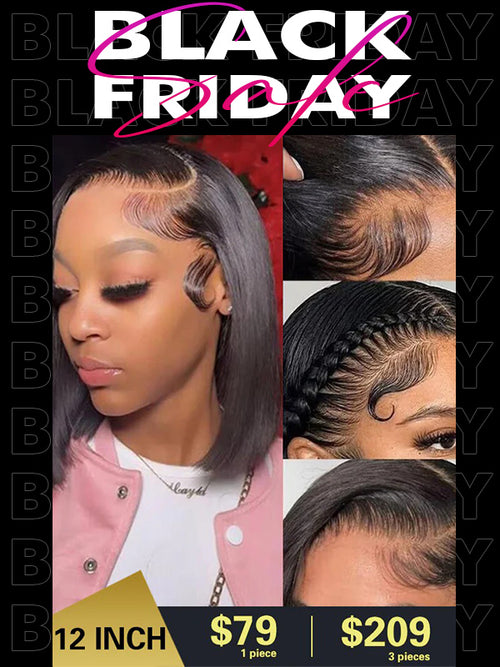 New Year Sale Chinalacewig BOB 13X6 Human Hair Lace Wigs With Bleached Knots TF02