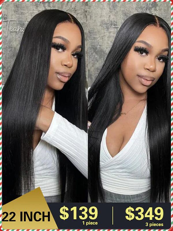 New Year Sale Chinalacewig Silk Straight 13X6 Human Hair Lace Wigs With Bleached Knots TF03