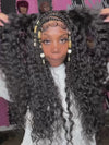 Chinalacewig Custom Wig 100% Human Virgin Hair 5x5 HD Lace Wig Braid Wig Curly High End Wig Custom02