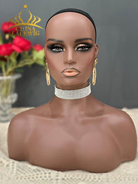 Realistic Female Mannequin Head for Wig Hat and Jewelry Display