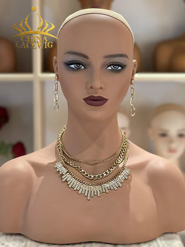 Realistic Female Mannequin Head for Wig Hat and Jewelry Display