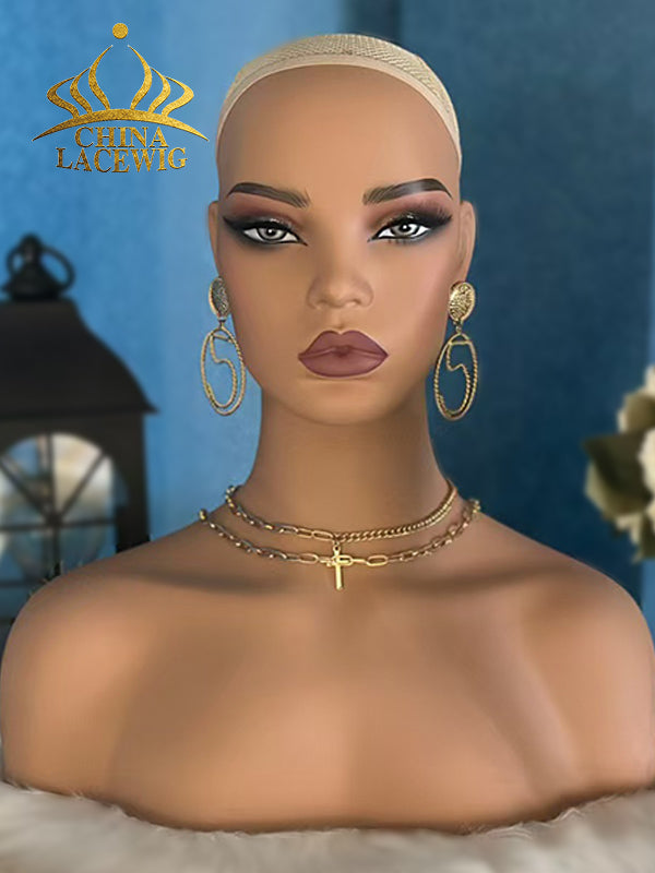 Realistic Female Mannequin Head for Wig Hat and Jewelry Display