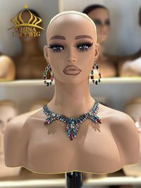 Realistic Female Mannequin Head for Wig Hat and Jewelry Display