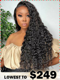 Top Virgin Human Hair Full HD Lace Deep Curly Hair With Bleached Knots CF370