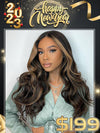 Chinalacewig Anniversary Sale Highlight Color Body Wave 13x4 HD Invisible Lace Front Wig ANS01