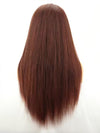 Chinalacewig Brown Cherry Kinky Straight Glueless HD Lace Wig GW01