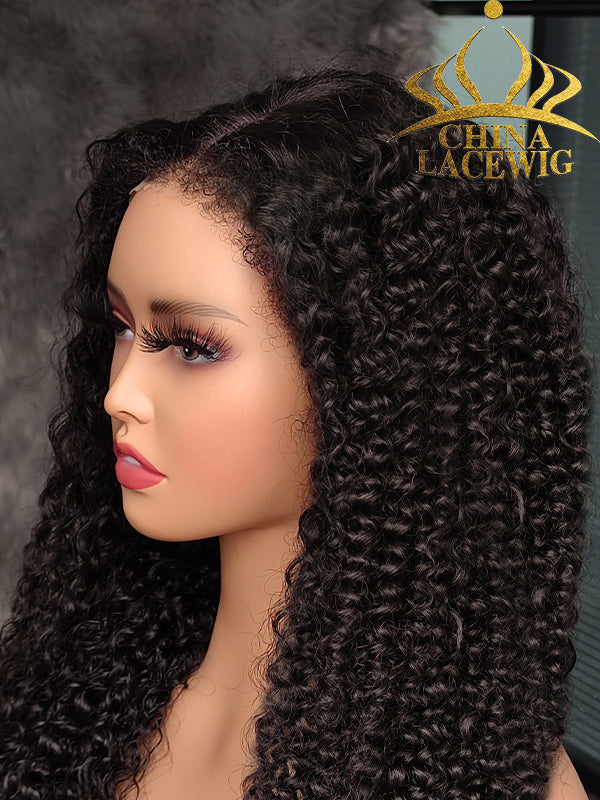 Chinalacewig Type 4C Edges Natural Hairline Undetectable Curly Wig CS06