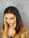 Chinalacewig 30A Custom Ombre Color 13x6 Lace Frontal Wig Bleached Knots Human Virgin Hair C016