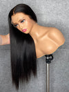 Chinalacewig Custom Wig Silky Straight 360 HD Lace Wigs Human Hair Natural Black C014