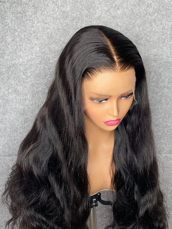 Chinalacewig 30A Custom Wig 13x6 Lace Frontal Wig Bleached Knots Human Virgin Hair C017