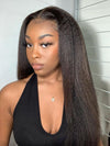 Chinalacewig Best Virgin Hair Undetectable Lace 360 HD Lace Frontal Wig Kinky Straight CF151