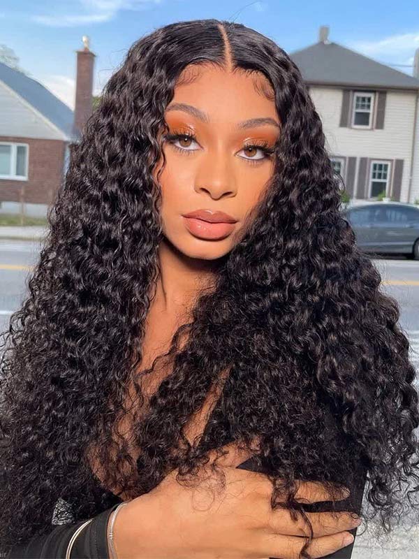 Chinalacewig-PrePlucked 13×6 HD Lace Front Deep Curly Wig Black NCF84china lace wigs  shop human hair wigs wigs for women