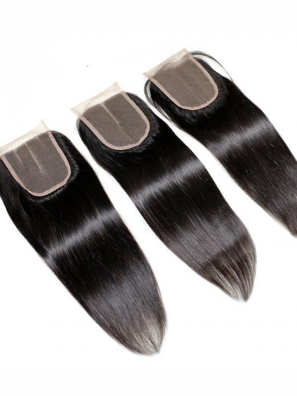 Chinalacewig 4x4 HD Lace Closure 100% Remy Human Hair Lace Closure Bleached Knots CF559