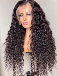 Chinalacewig Brazilian Virgin Human Hair Full HD Lace Deep Curly Hair With Bleached Knots CF370