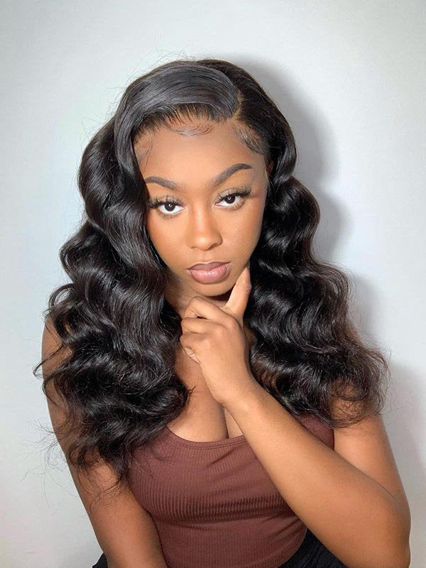 Chinalacewig Glueless Full HD Lace Natural Wave Wig With Preplucked Hairline CF460