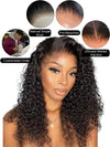 Chinalacewig Glueless Kinky Straight Full HD Lace Wig Human Hair With Bleached Knots CF341