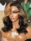 Chinalacewig 13X4 HD Frontal Wig Highlight Brown Bob Human Virgin Hair CS02