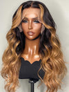 Chinalacewig Side Part 13x6 Body Wave Transparent Lace Front Wig With Bleached Knots NCF 124