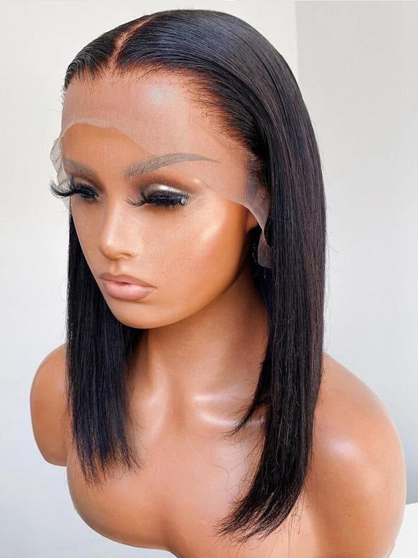 Chinalacewig Straight Bob Glueless 13X6 HD Lace Front Wigs NCF61