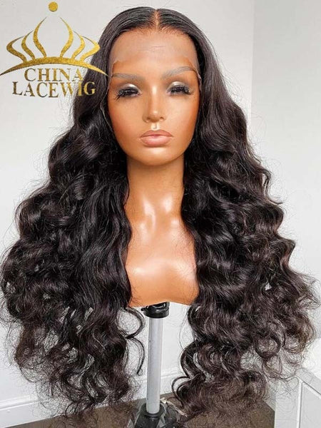 Chinalacewig Thick Hd Lace Wavy 360 Lace Frontal Wig With Pre Plucked 1936