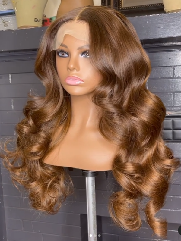 Chinalcewig Undetectable HD Lace Body Wave 360 Lace Frontal Wigs Pre Plucked with Baby Hair NCF105