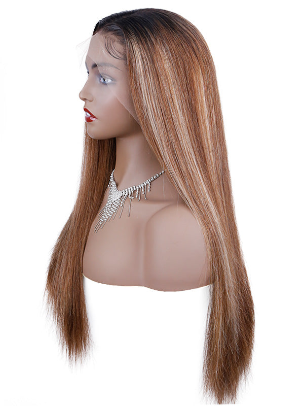 Chinalacewig Virgin Human Hair 190% High Density 13x4 Japanese  Lace Front Wig CF01