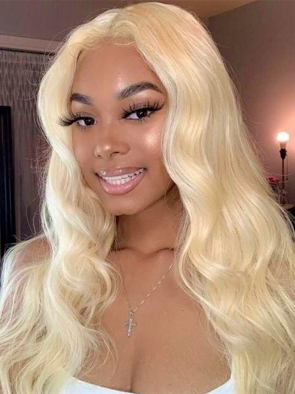 Chinalacewig Anniversary Sale Bob Wig #613 Blonde Wave 13x4 Lace Front Wig Two Wigs CD02