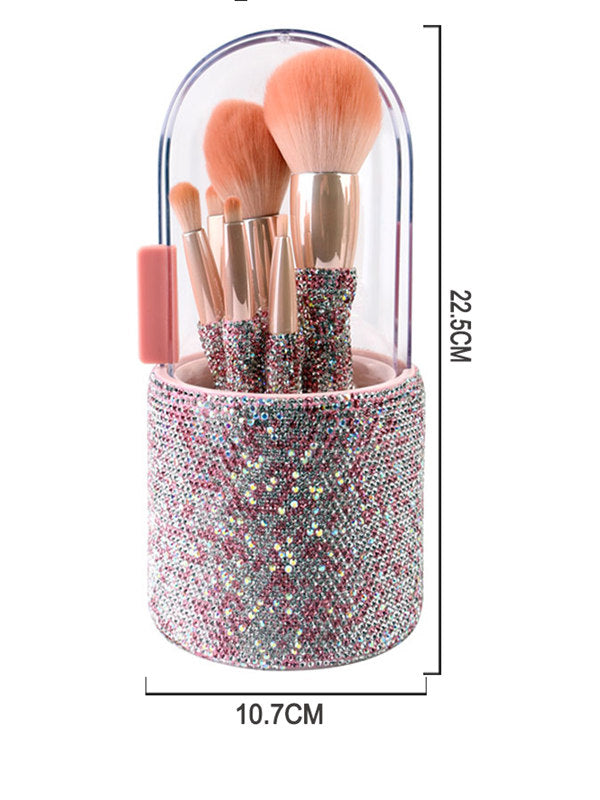 Chinalacewig 8 makeup brush set Handmade diamond makeup brush eye shadow and eyebrow brush set CLF01